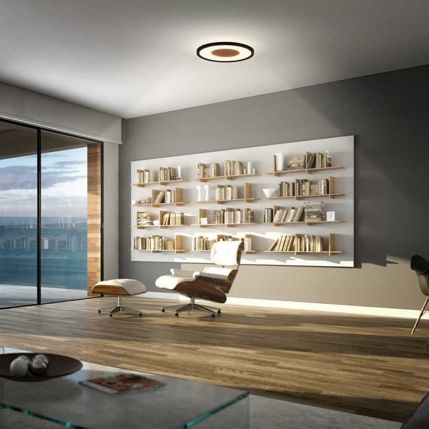 Brilo - LED Deckenleuchte SUFIT WOOD LED/18W/230V 3000K Ø 29 cm