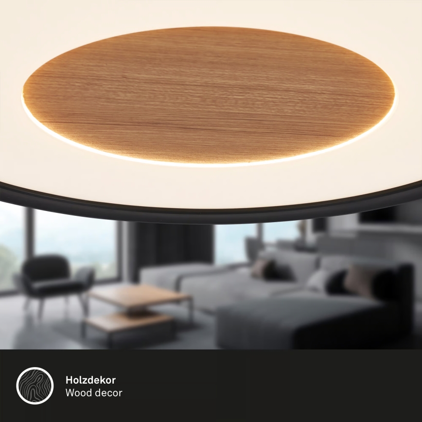 Brilo - LED Deckenleuchte SUFIT WOOD LED/18W/230V 3000K Ø 29 cm