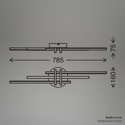 Brilo - LED-Deckenleuchte TINKA LED/21W/230V 3000K kupferfarben