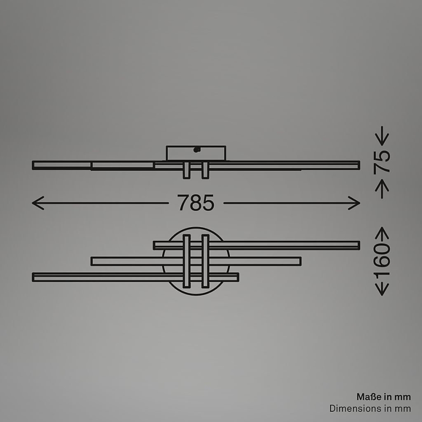 Brilo - LED-Deckenleuchte TINKA LED/21W/230V 3000K kupferfarben