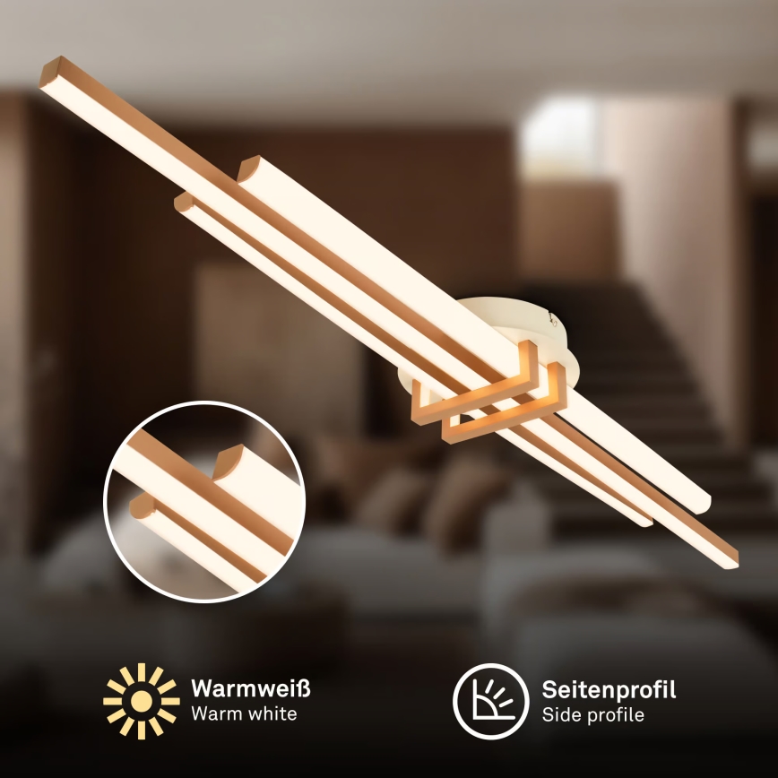 Brilo - LED Deckenleuchte TINKA LED/30W/230V 3000K kupferfarben