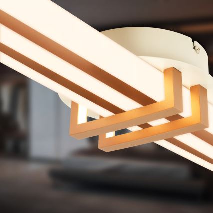 Brilo - LED Deckenleuchte TINKA LED/30W/230V 3000K kupferfarben