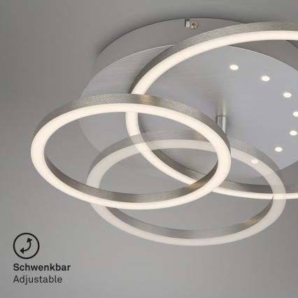Brilo - LED-dimmbare Deckenleuchte LED/26W/230V 3000K mattchrom