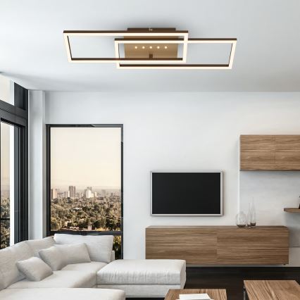 Brilo - LED dimmbare Deckenleuchte LED/30W/230V 3000K braun