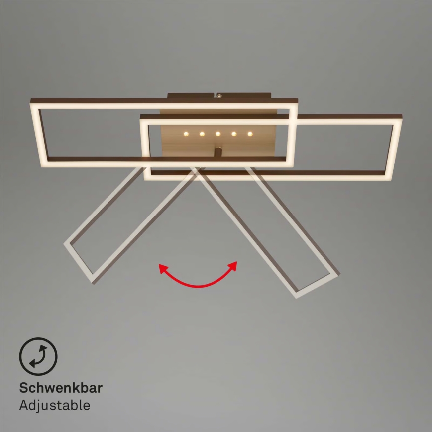 Brilo - LED dimmbare Deckenleuchte LED/30W/230V 3000K braun