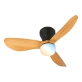 Brilo - LED-dimmbarer Deckenventilator LUFITO LED/15W/230V 3000/4000/6000K beige + Fernbedienung