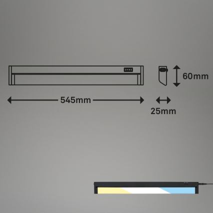 Brilo - LED-Küchenunterbauleuchte LED/6,5W/230V 2700/4000/6500K