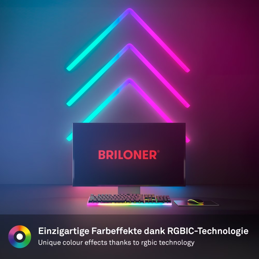 Brilo - LED RGBIC dimmbare Lichtleiste Smart LED/24W/230V Wi-Fi Tuya