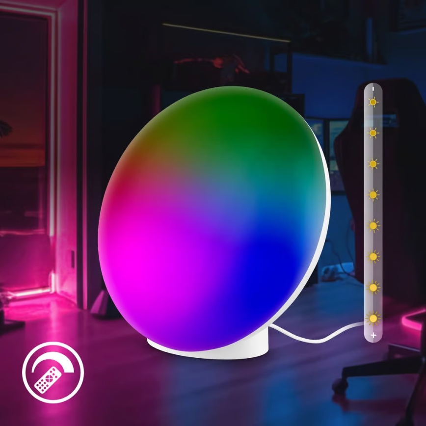 Brilo - LED RGBIC dimmbare, wiederaufladbare Schreibtischlampe TARA LED/6W/5V 3000-6500K Wi-Fi Tuya + Fernbedienung