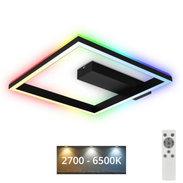 Brilo - LED RGBW dimmbare Deckenleuchte FRAME LED/18W/230V 2700-6500K + Fernbedienung