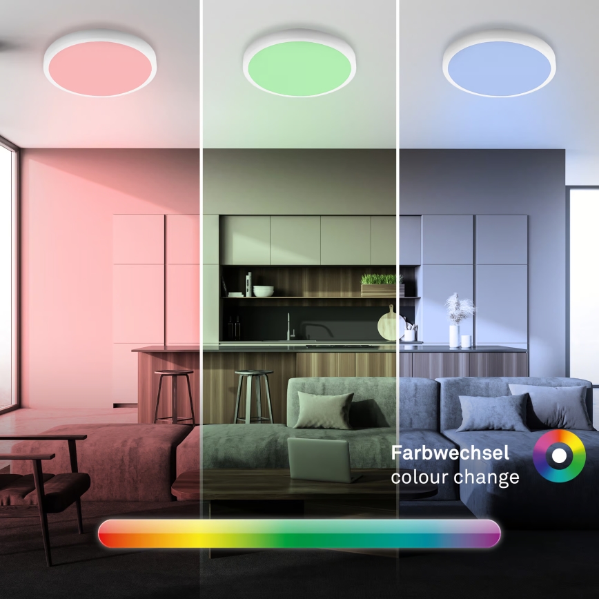 Brilo - dimmbare LED RGBW-Deckenleuchte LED/20W/230V 2200-6500K Wi-Fi Tuya Ø 27 cm