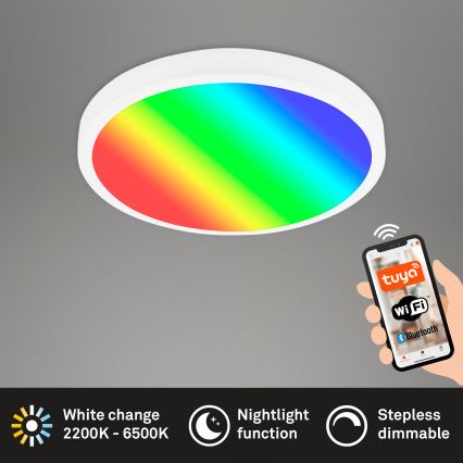 Brilo - dimmbare LED RGBW-Deckenleuchte LED/20W/230V 2200-6500K Wi-Fi Tuya Ø 27 cm