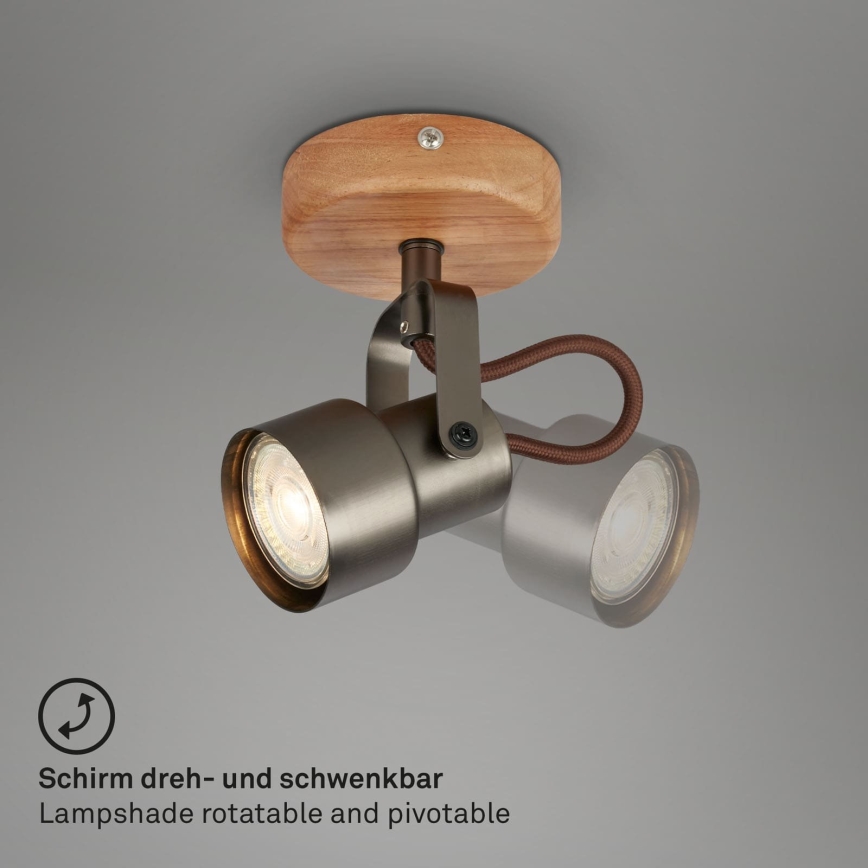 Brilo - LED-Spot TAHUN 1xGU10/5W/230V 3000K braun