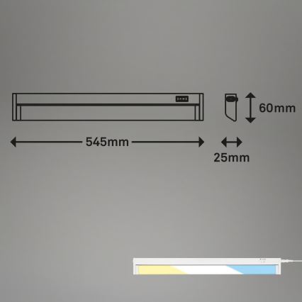 Brilo - LED Unterbauleuchte LED/6W/230V 2700/4000/6500K 54,5 cm weiß