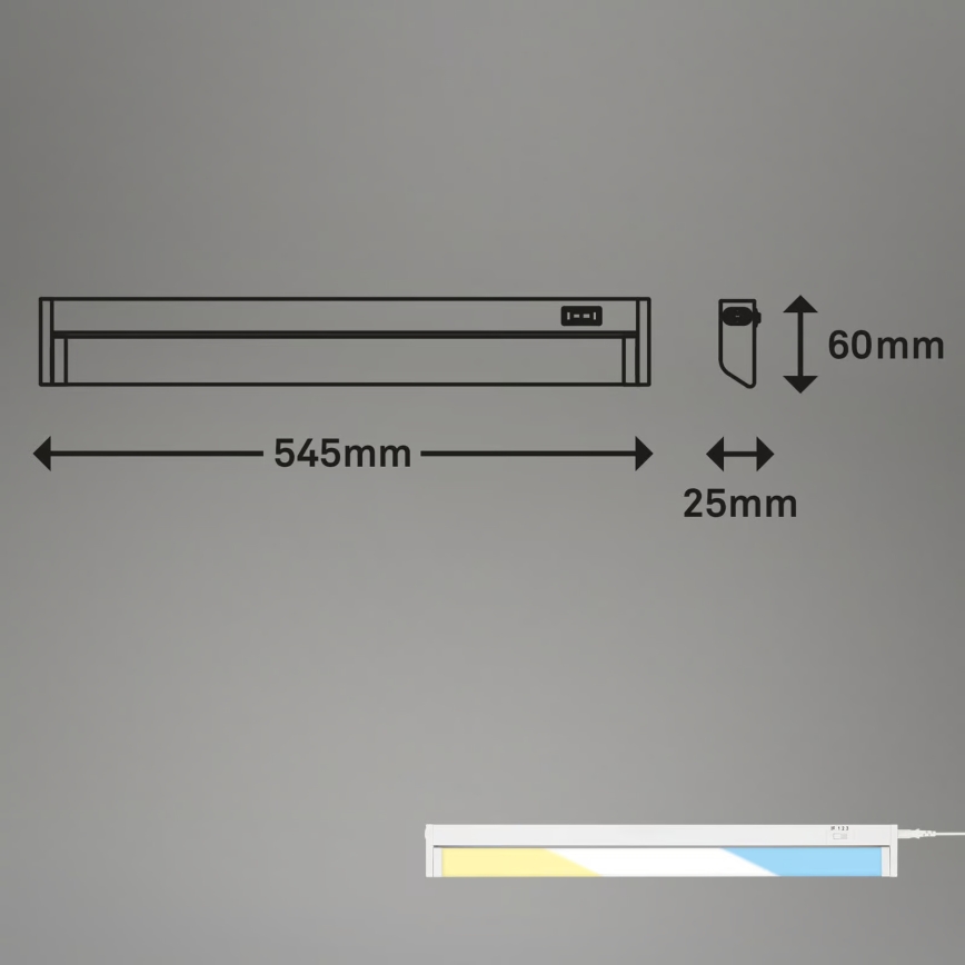 Brilo - LED Unterbauleuchte LED/6W/230V 2700/4000/6500K 54,5 cm weiß