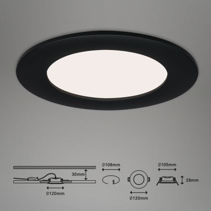 Brilo - SET 3x LED-Deckenleuchte für das Badezimmer FLAT LED/7W/230V IP44