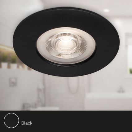 Brilo - SET 4x LED-Deckenleuchte für das Badezimmer LED/4,9W/230V IP44 schwarz