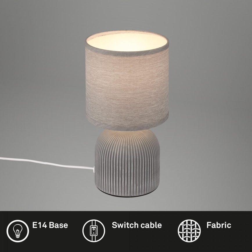 Brilo - Tischlampe INO 1xE14/10W/230V grau