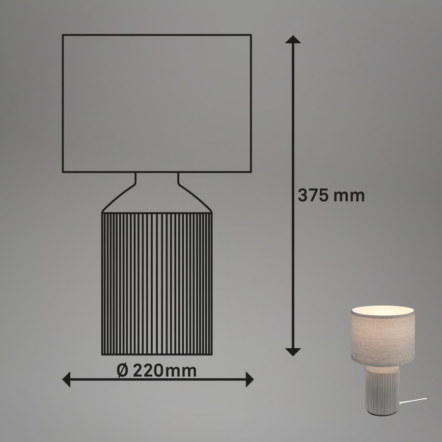 Brilo - Tischlampe INO 1xE14/10W/230V grau