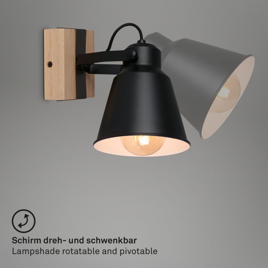 Brilo - Wandstrahler TALLE  1xE27/40W/230V Gummibaum