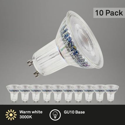 Briloner 0548-003 - SET 10x LED-Leuchtmittel GU10/3,5W/230V 3000K