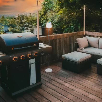 Briloner 1507016 - LED-dimmbare Stehleuchte KIKI LED/4,3W/5V IP44 2600 mAh weiß