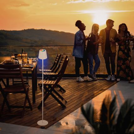 Briloner 1507016 - LED-dimmbare Stehleuchte KIKI LED/4,3W/5V IP44 2600 mAh weiß