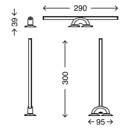 Briloner 2007-019 - LED Dimmbare Spiegelbeleuchtung LED/7W/230V 2700-6500K