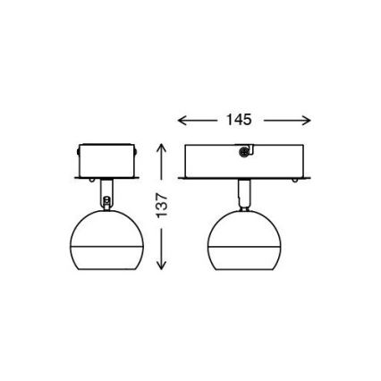 Briloner 2040-012 - LED RGB dimmbares Einbauleuchte 1xLED/3,3W/230V + Fernbedienung
