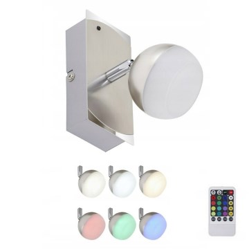 Briloner 2040-012 - LED RGB dimmbares Einbauleuchte 1xLED/3,3W/230V + Fernbedienung