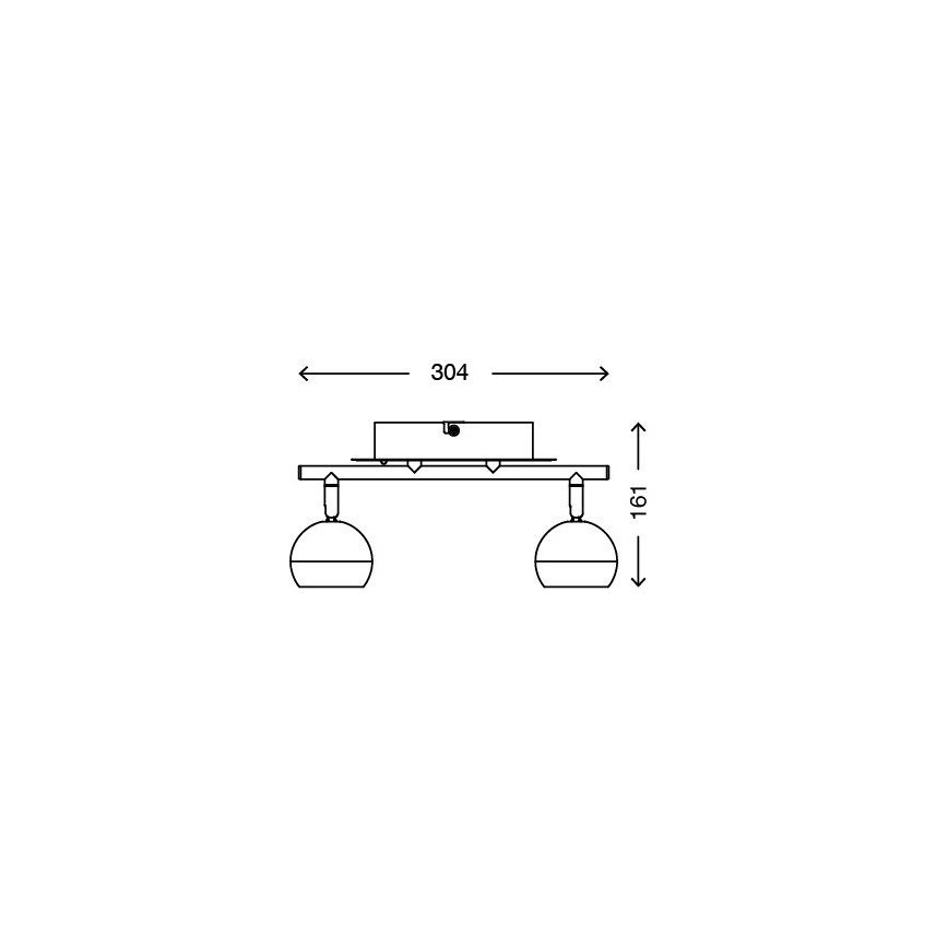 Briloner 2040-022 - LED RGB dimmbare Einbauleuchte 2xLED/3,3W/230V + Fernbedienung