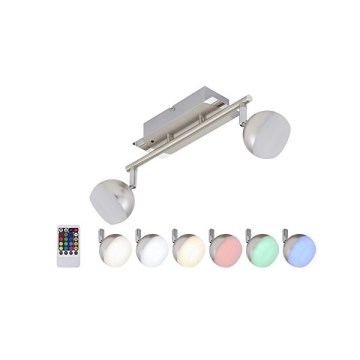 Briloner 2040-022 - LED RGB dimmbare Einbauleuchte 2xLED/3,3W/230V + Fernbedienung
