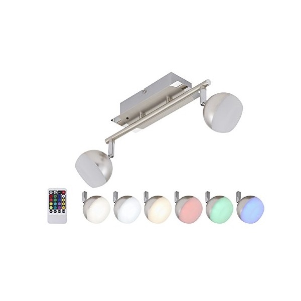 Briloner 2040-022 - LED RGB dimmbare Einbauleuchte 2xLED/3,3W/230V + Fernbedienung