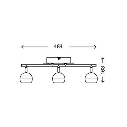 Briloner 2040-032 - LED RGB dimmbare Einbauleuchte 3xLED/3,3W/230V mit Fernbedienung