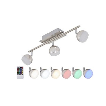 Briloner 2040-032 - LED RGB dimmbare Einbauleuchte 3xLED/3,3W/230V mit Fernbedienung