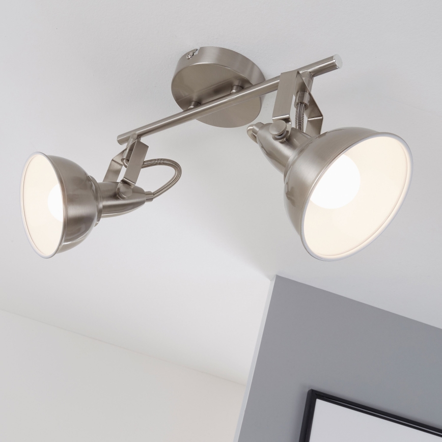 Briloner 2049-022 - Strahler SOFT 2xE14/40W/230V mattes Chrom