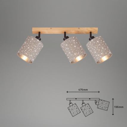 Briloner 2078-031 - Strahler SPOTLIGHT 3xE27/25W/230V beige