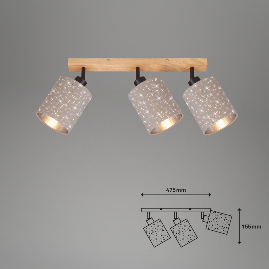 Briloner 2078-031 - Strahler SPOTLIGHT 3xE27/25W/230V beige