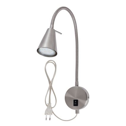 Briloner 2082-012 - Flexible LED-Wandleuchte COMFORT LIGHT 1xGU10/5W/230V mattchrom