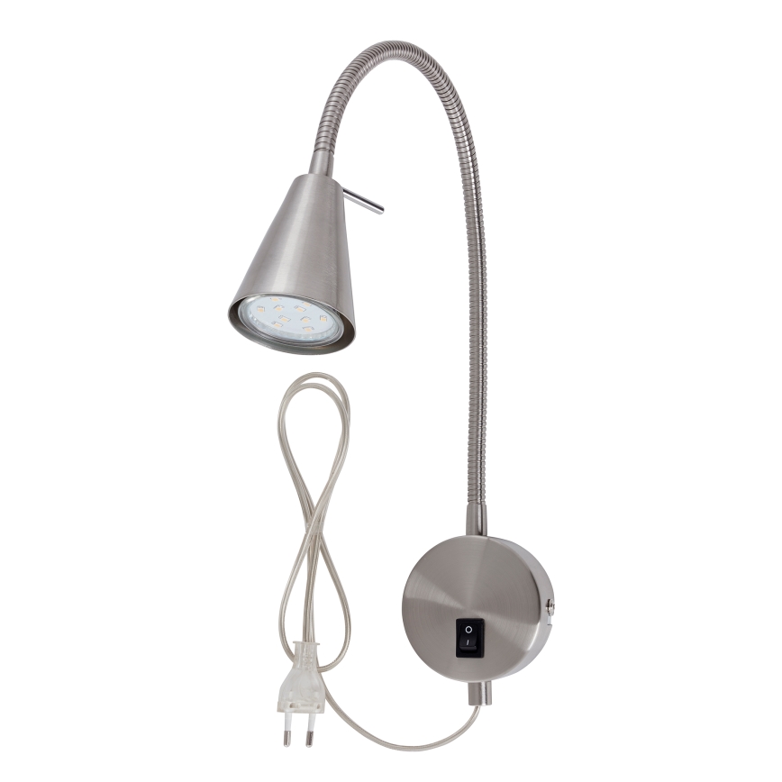 Briloner 2082-012 - Flexible LED-Wandleuchte COMFORT LIGHT 1xGU10/5W/230V mattchrom