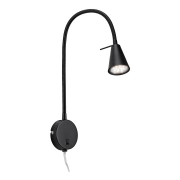 Briloner 2082-015 - Flexible LED-Wandleuchte COMFORT LIGHT 1xGU10/5W/230V schwarz