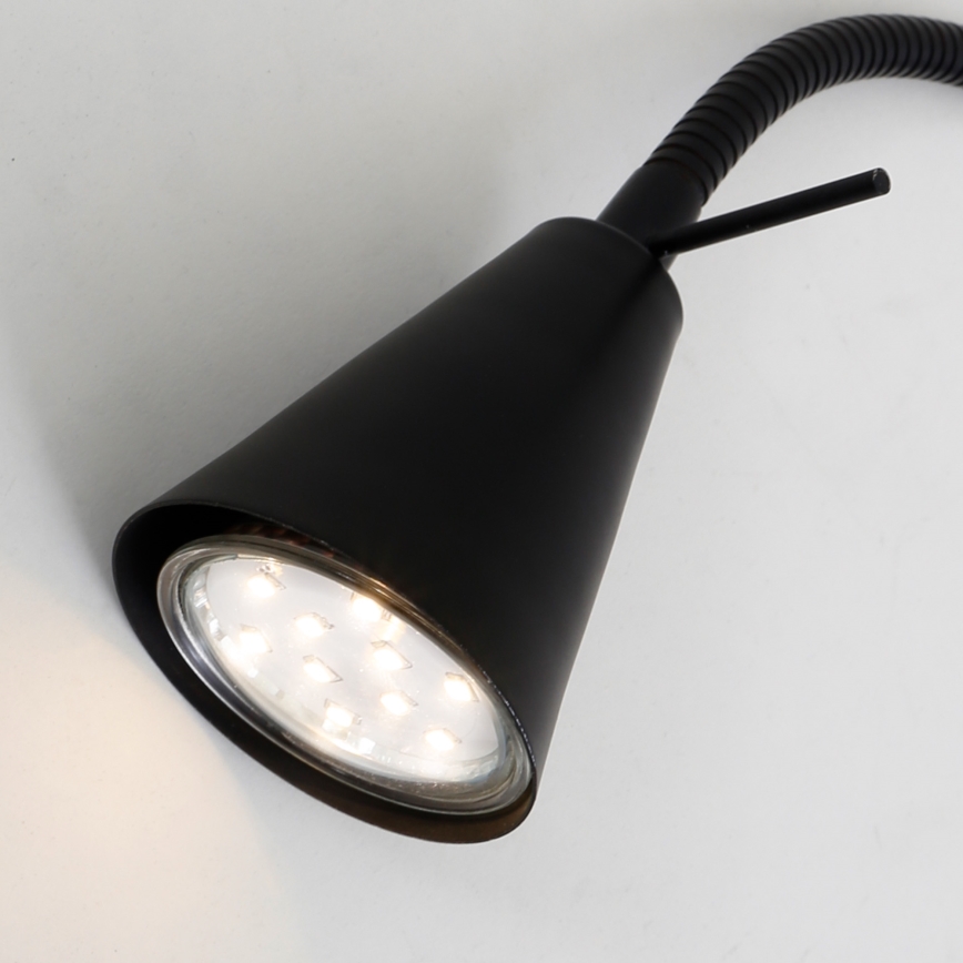 Briloner 2082-015 - Flexible LED-Wandleuchte COMFORT LIGHT 1xGU10/5W/230V schwarz