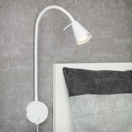 Briloner 2082-016 - LED flexible Wandleuchte COMFORT LIGHT 1xGU10/5W/230V weiß