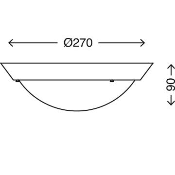 Briloner 2118-016 - Badezimmer-Deckenleuchte SPLASH 1xE27/60W/230V IP23
