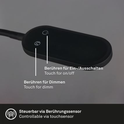 Briloner 2177015 - LED Dimmbar flexible wall Leuchte LED/6W/230V schwarz