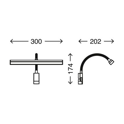 Briloner 2241-018 - LED dimmbares Badezimmerspiegellicht LED/4W/230V 2700/4000K IP44