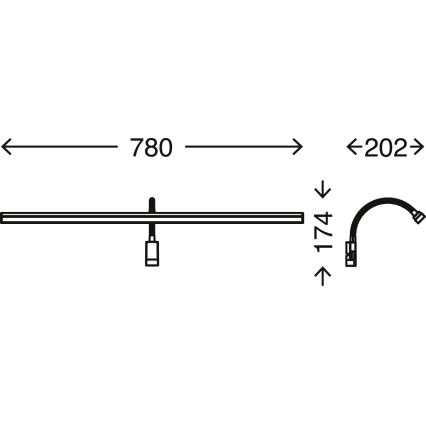 Briloner 2241-218 -Dimmbare LED-Badezimmer-Spiegelbeleuchtung COOL&COSY 8,5W/230V 2700/4000K IP44