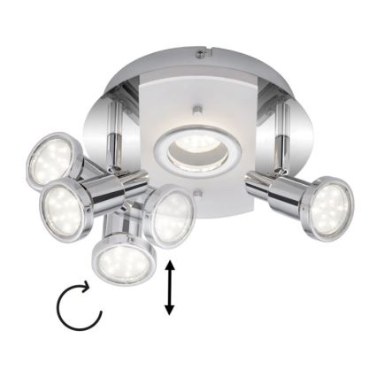 Briloner 2292-038 - LED Einbauleuchte SPLASH 2xGU10/3W/230V + 1xLED/5W