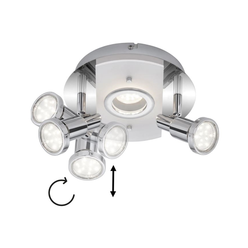 Briloner 2292-038 - LED Einbauleuchte SPLASH 2xGU10/3W/230V + 1xLED/5W