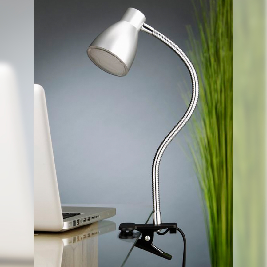 Briloner 2615-014P - LED-Klemmlampe GRIP LED/2,5W/230V silbern